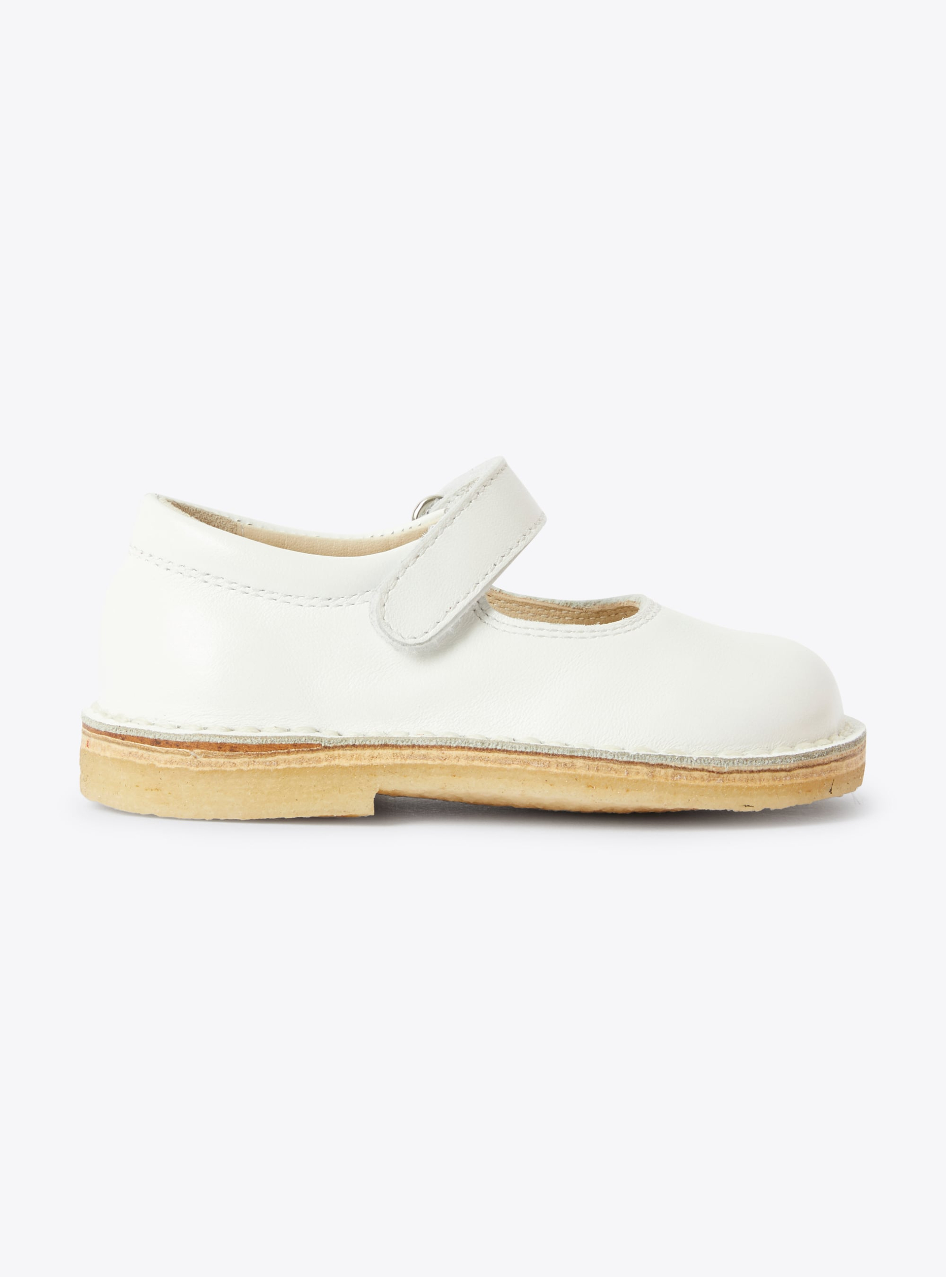 Leather sandal with ankle strap - White | Il Gufo