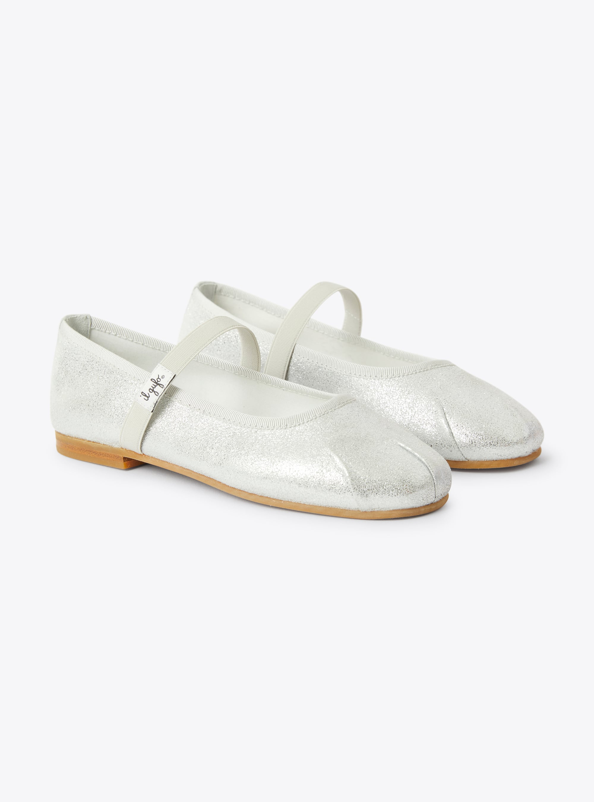 Leather ballerina flats with an elastic ankle strap - Shoes - Il Gufo