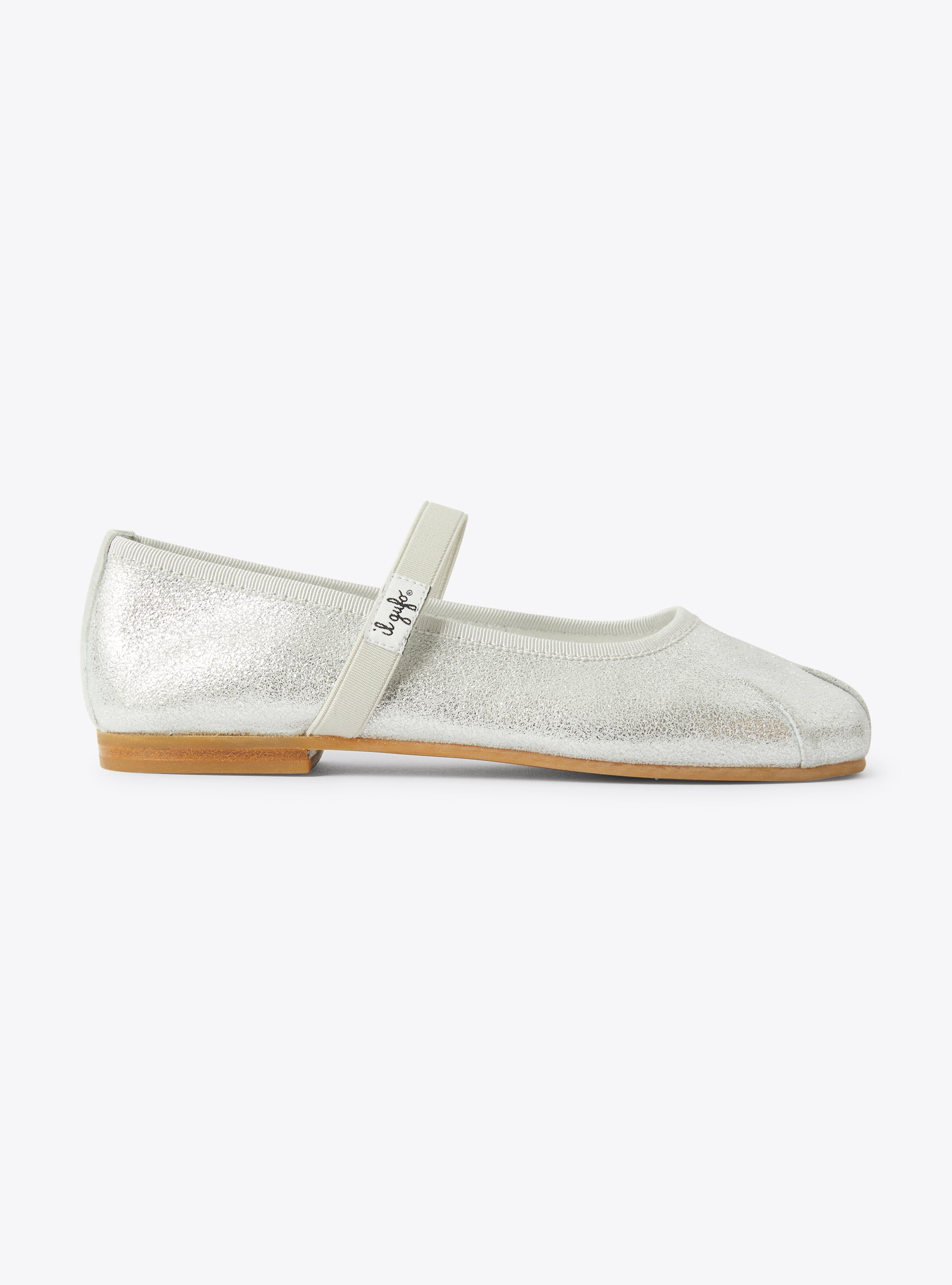 Ballerine in pelle con cinturino elastico - Scarpe - Il Gufo