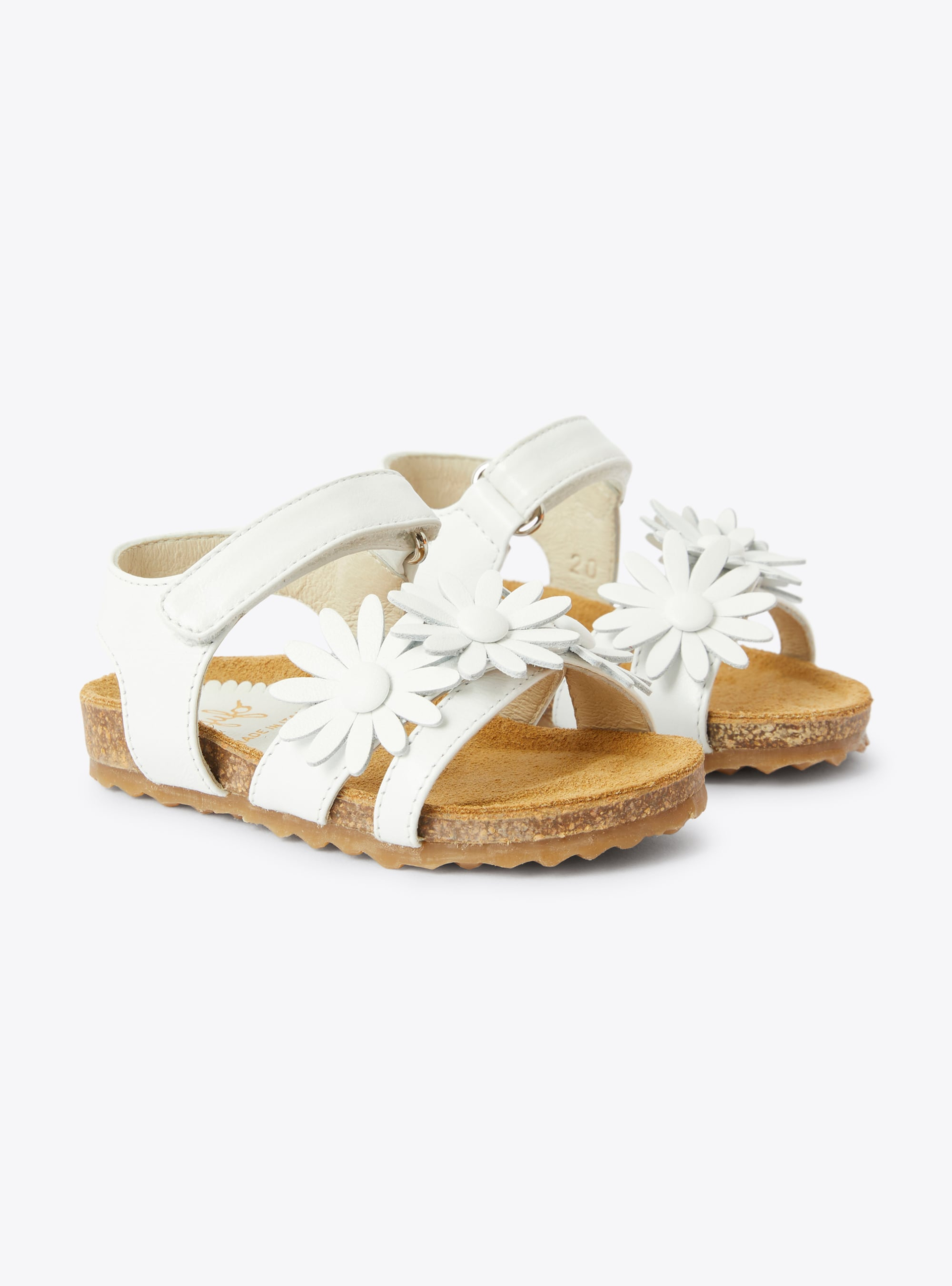 Sandal with appliqué flowers - Shoes - Il Gufo