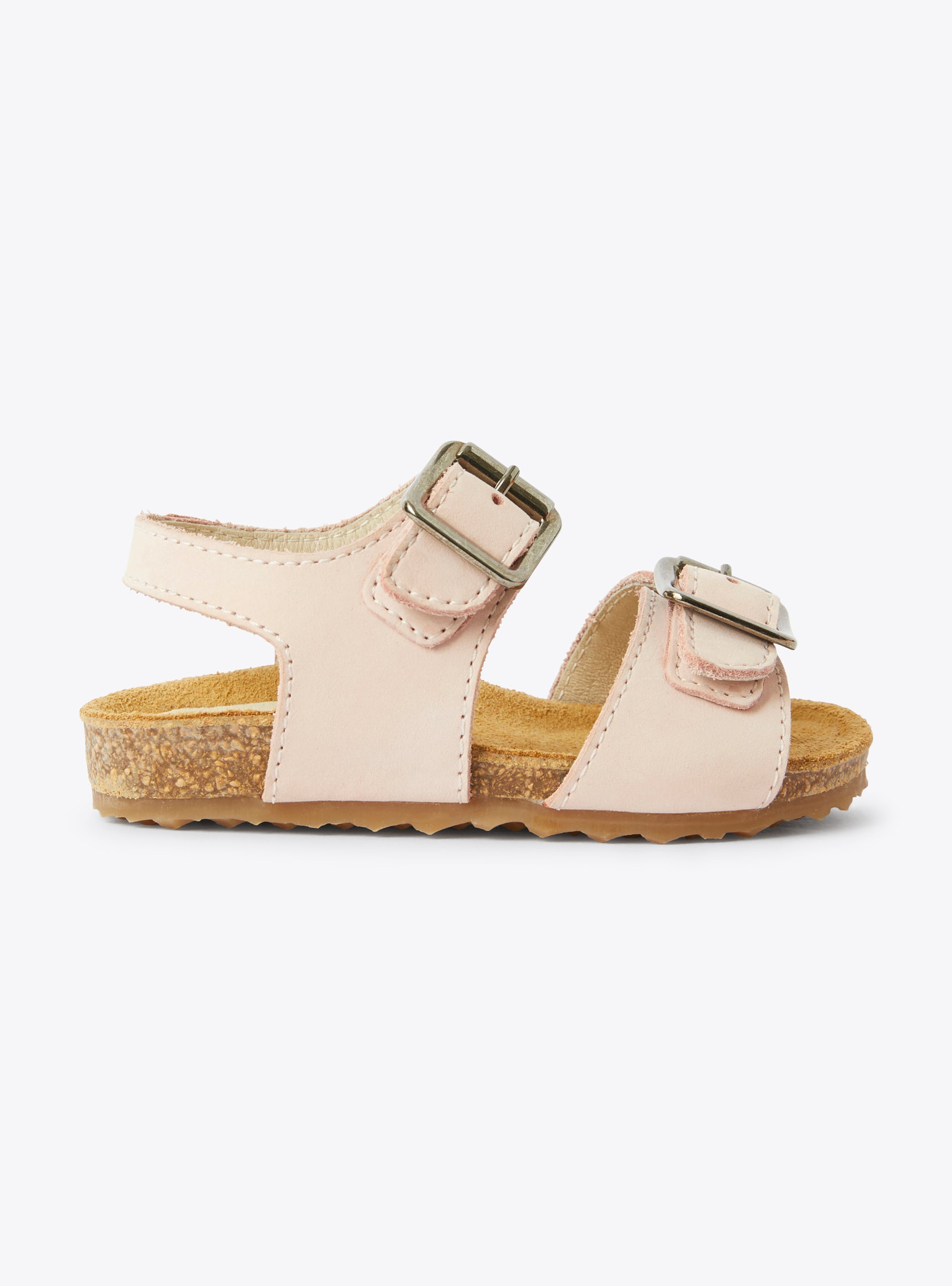 Nubuk-Sandale mit Riemen - Rose | Il Gufo