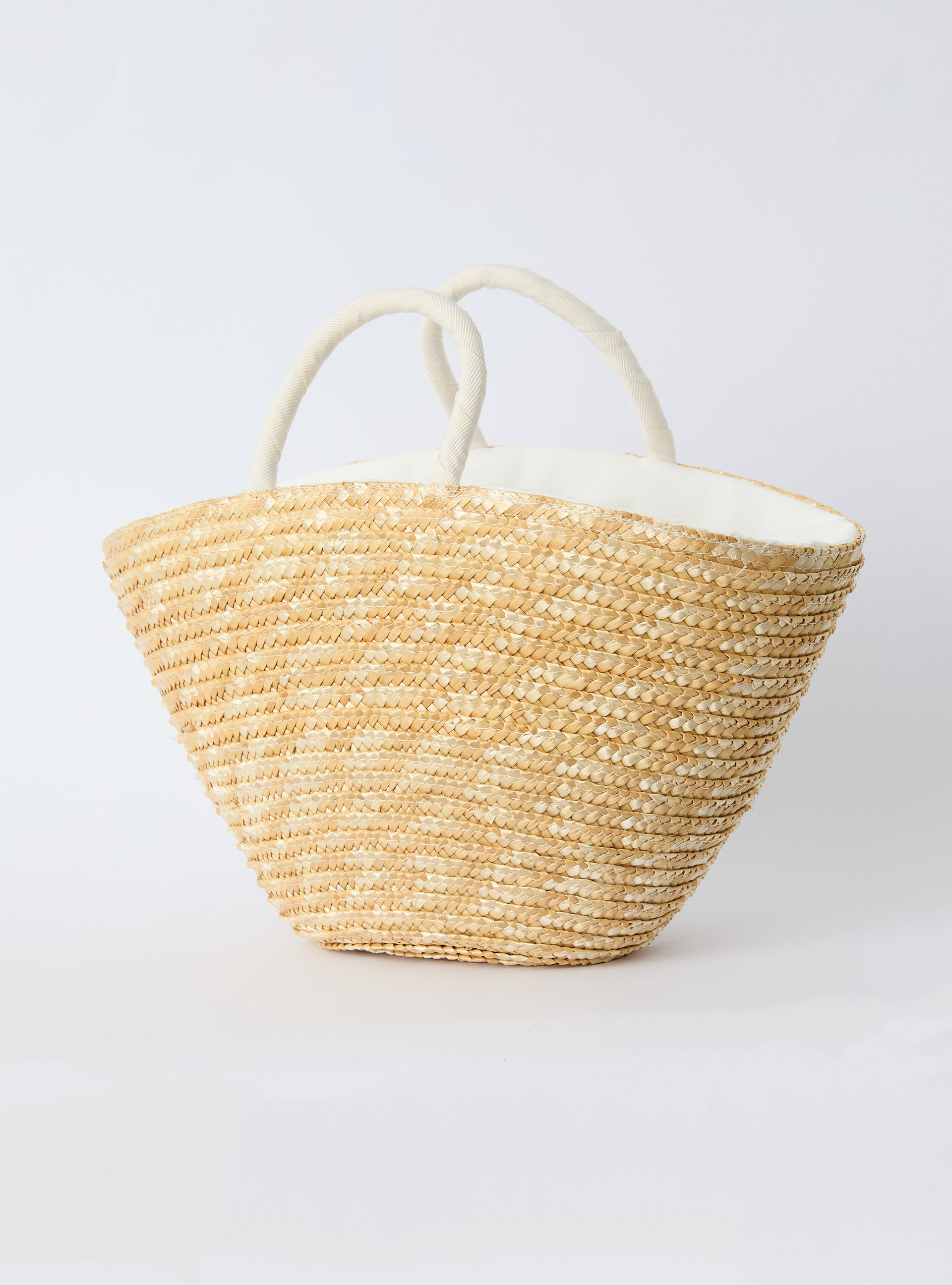 Borsa in rafia con inserto Liberty Fabric - Accessori - Il Gufo
