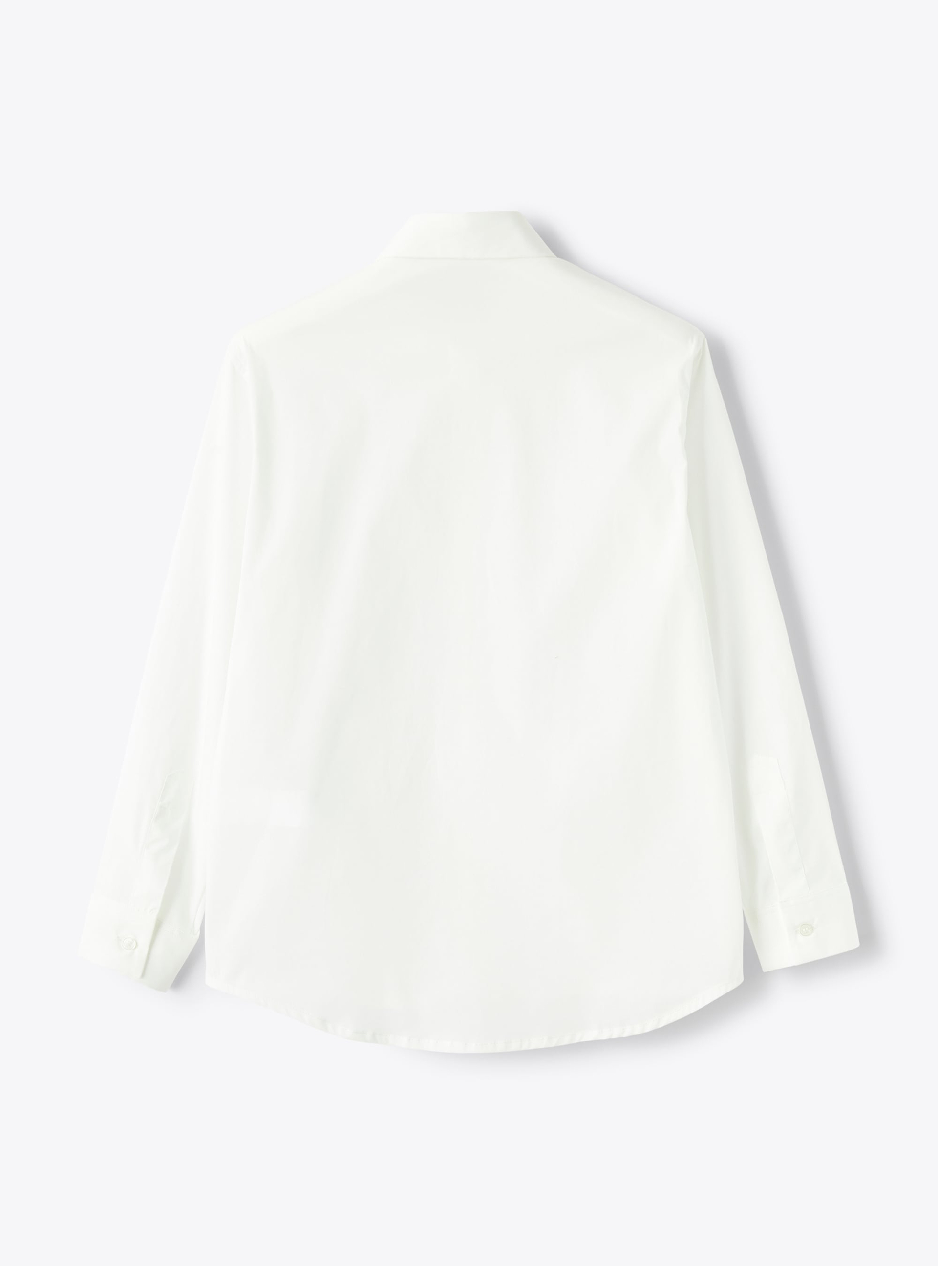 Bluse aus Stretch-Popeline - Weiss | Il Gufo
