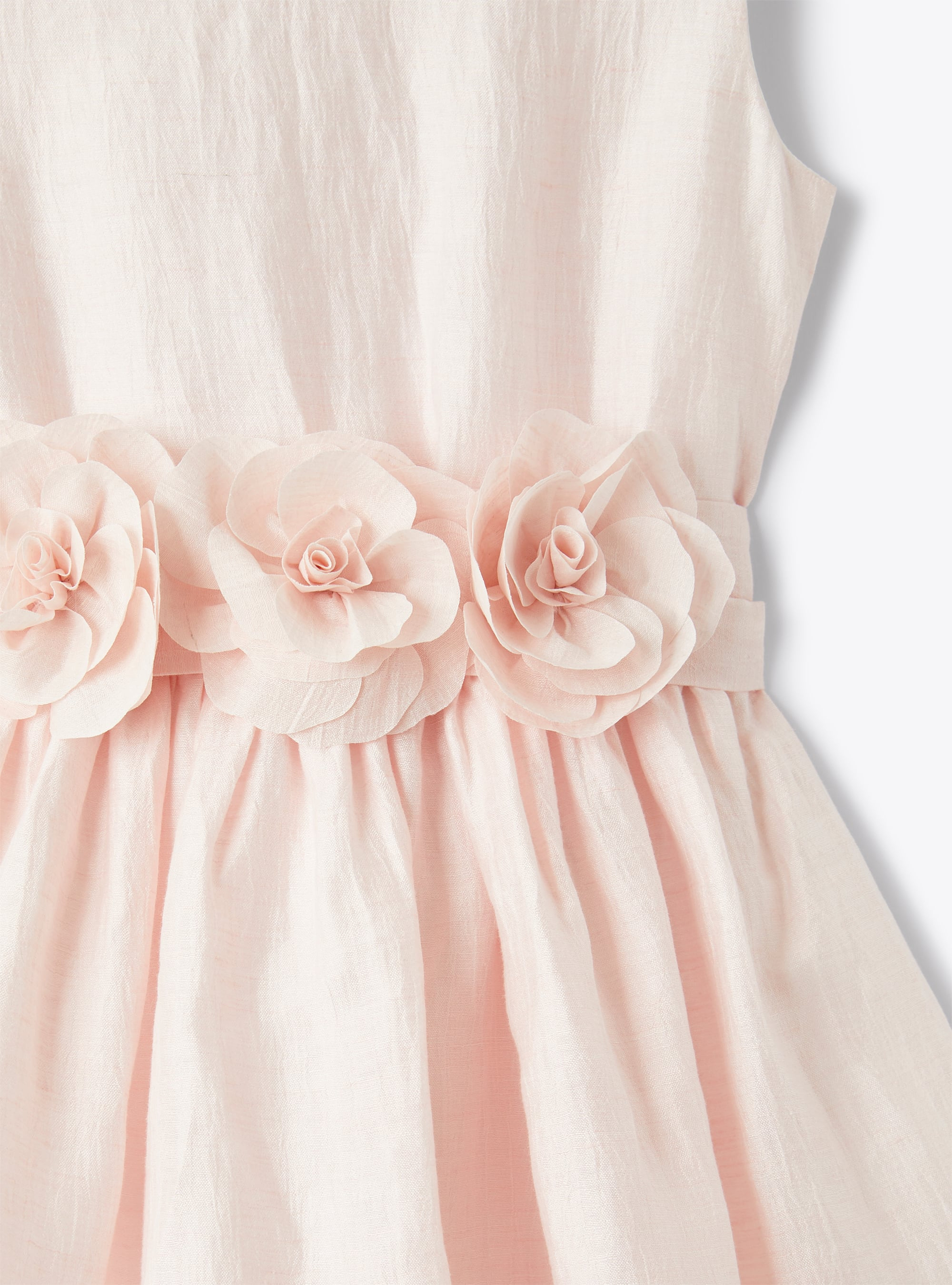 Dress in pink shantung linen - Pink | Il Gufo