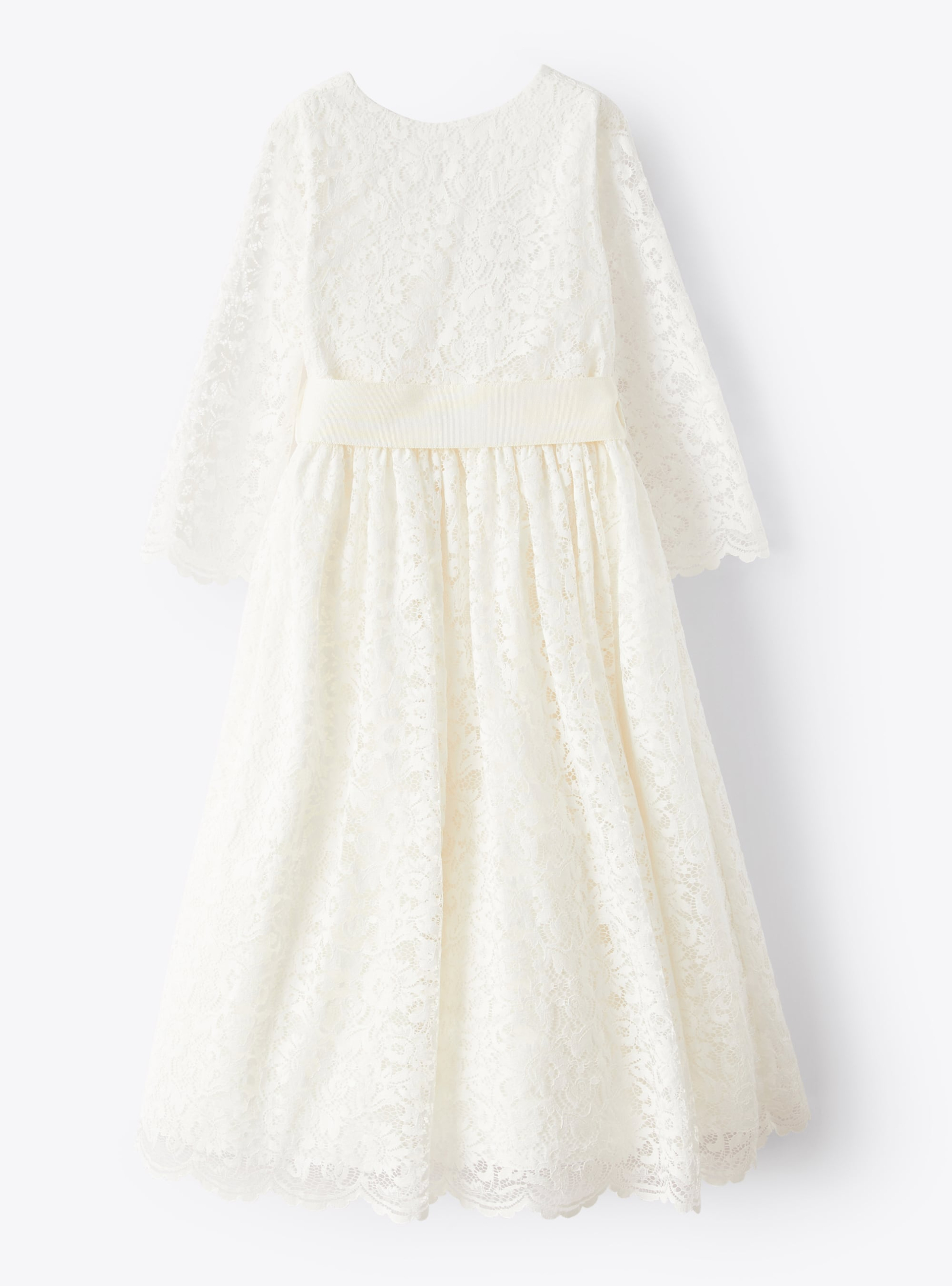 Full-length dress in lace with belt - Dresses - Il Gufo
