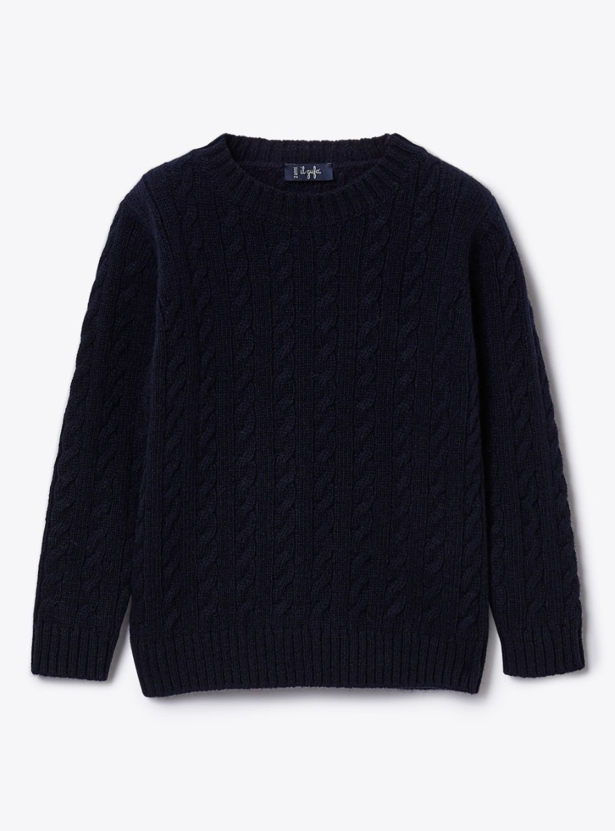 Pull à torsades en laine - Pulls - Il Gufo