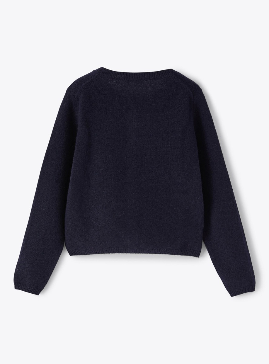 Cashmere cardigan - Blue | Il Gufo