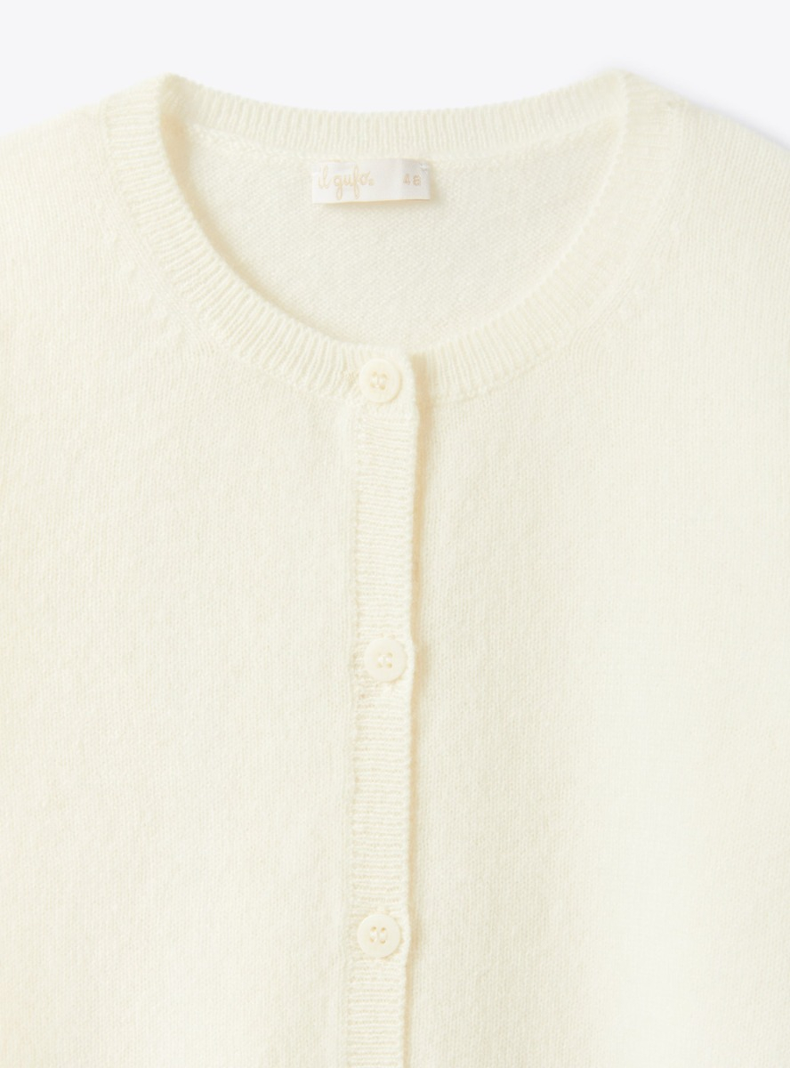 Cashmere cardigan - White | Il Gufo