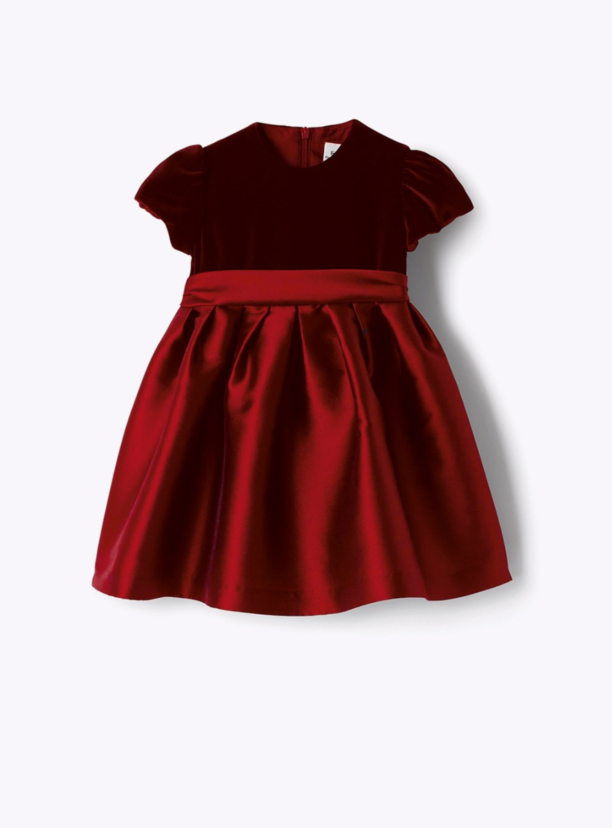 Velvet and mikado dress - Dresses - Il Gufo