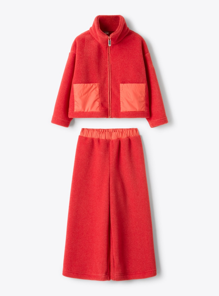 Fleece set with nylon details - Two-piece sets - Il Gufo