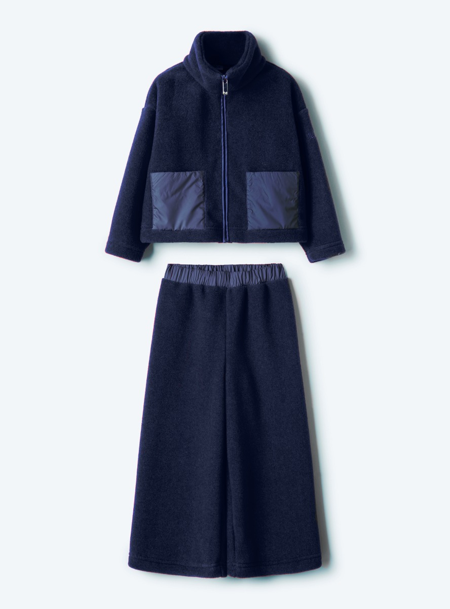Fleece set with nylon details - Two-piece sets - Il Gufo