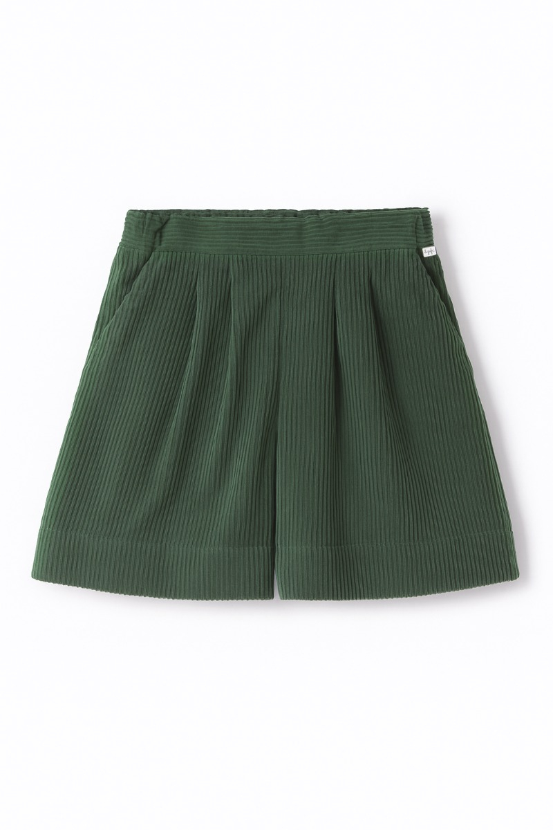 Velvet bermuda shorts with pleats - Trousers - Il Gufo