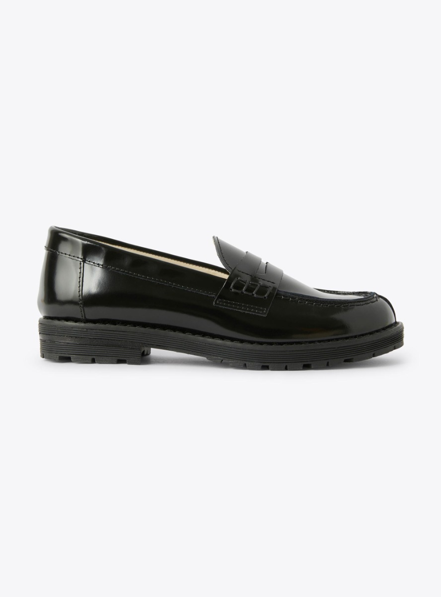 Leather moccasins - Black | Il Gufo