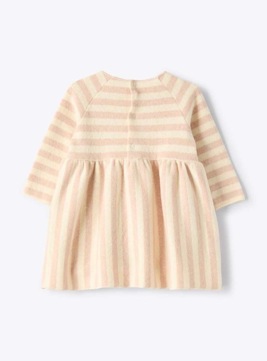 Striped knit dress - Pink | Il Gufo