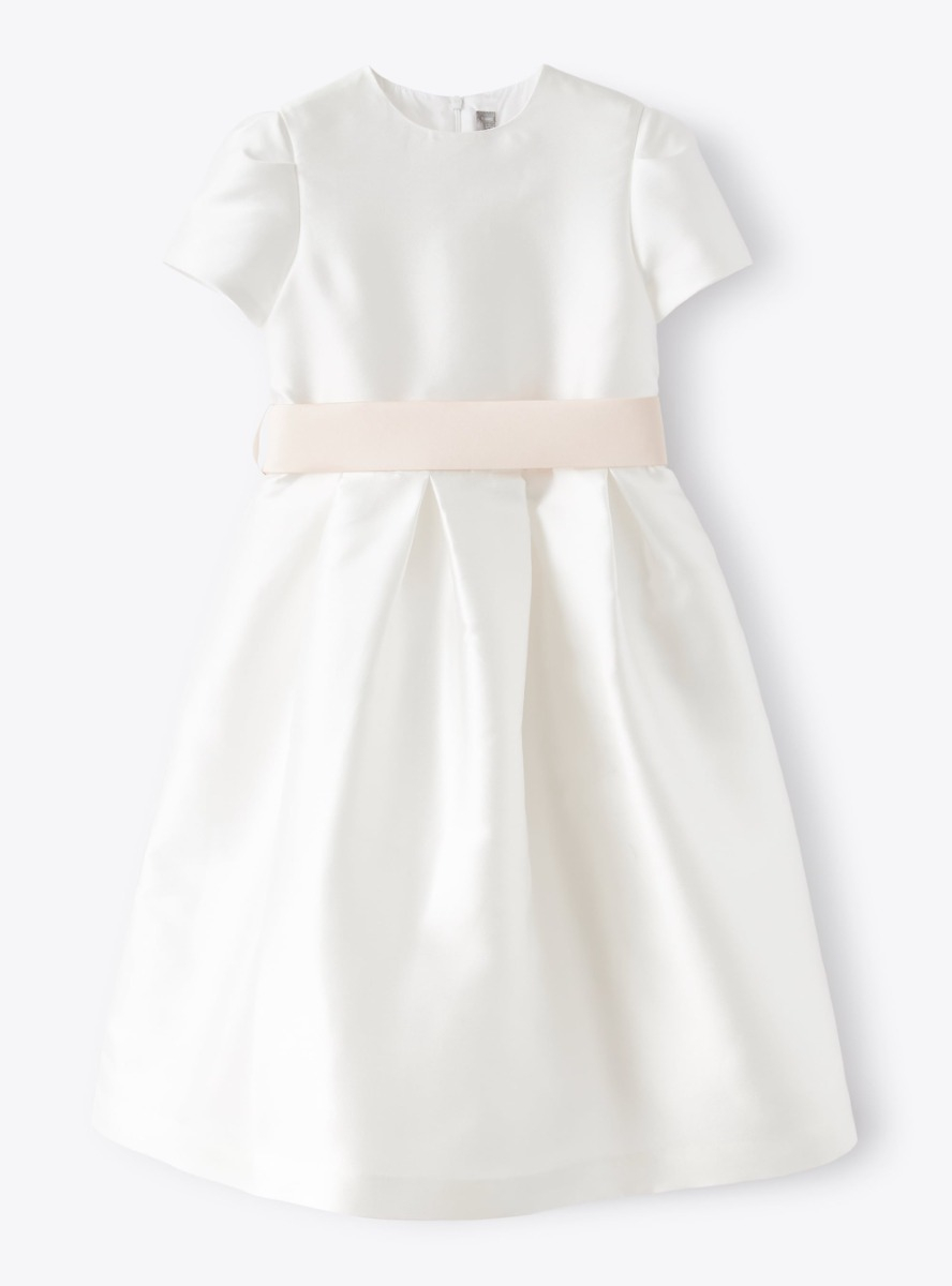 Mikado dress with belt. - Dresses - Il Gufo