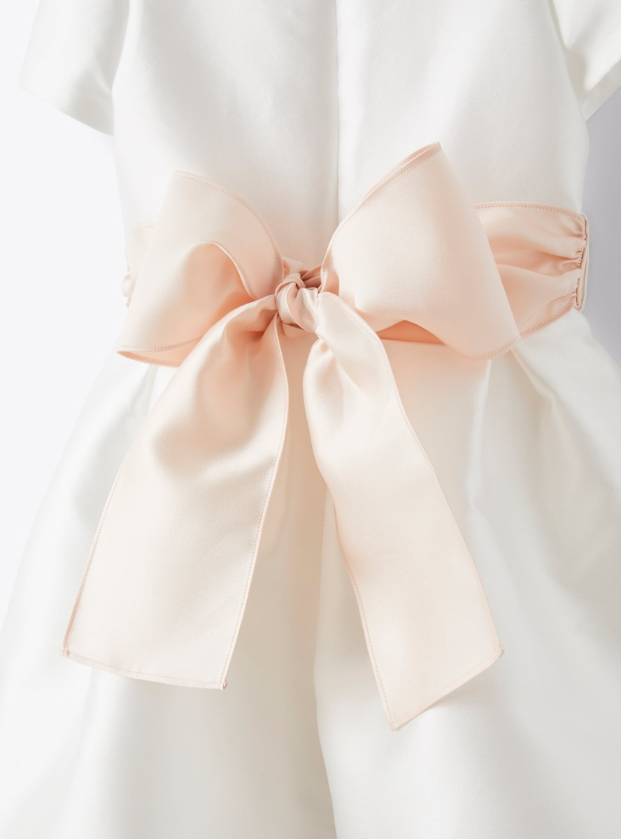 Mikado dress with belt. - Dresses - Il Gufo