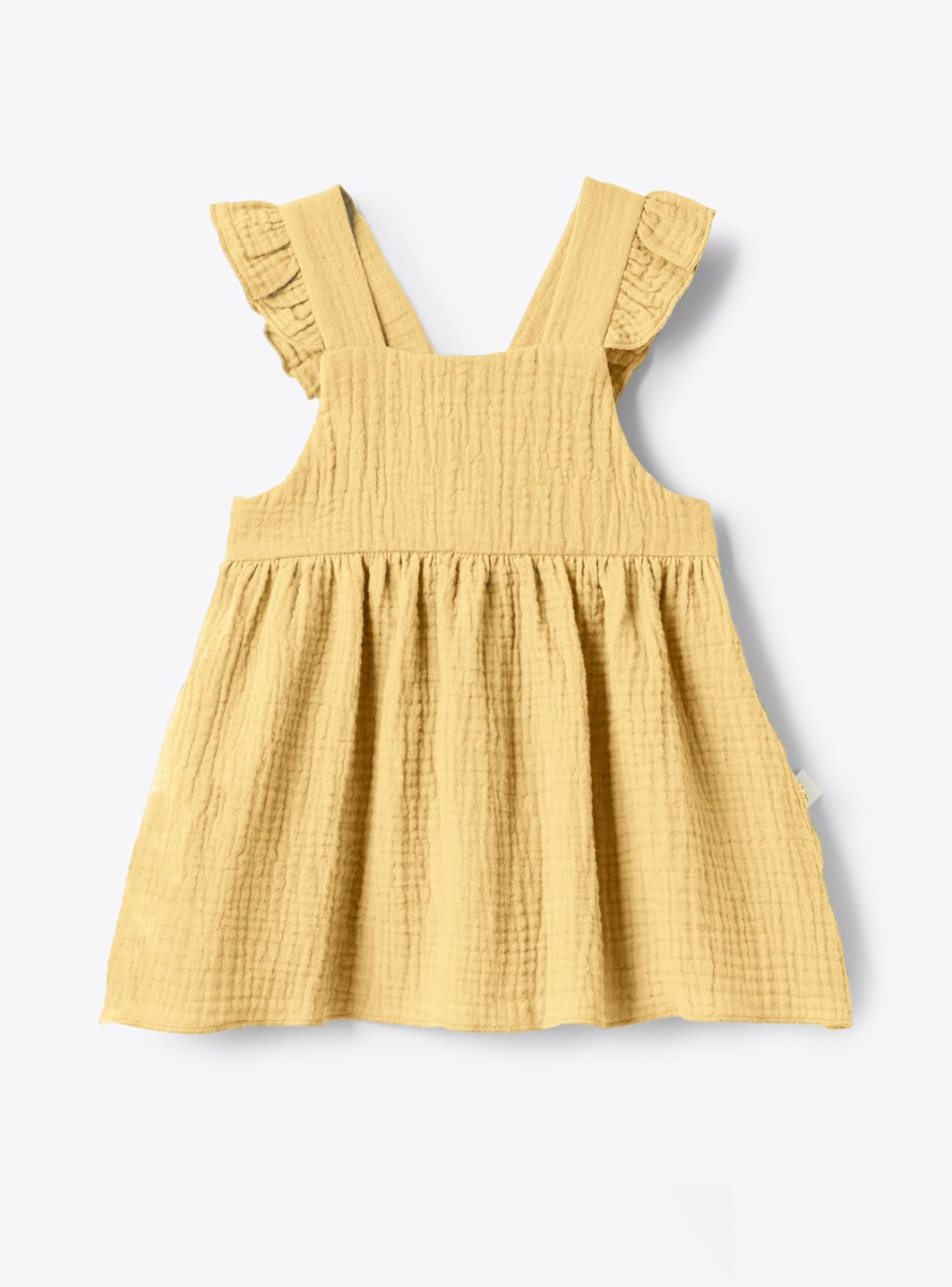 Dress with ruffles in organic gauze - Dresses - Il Gufo