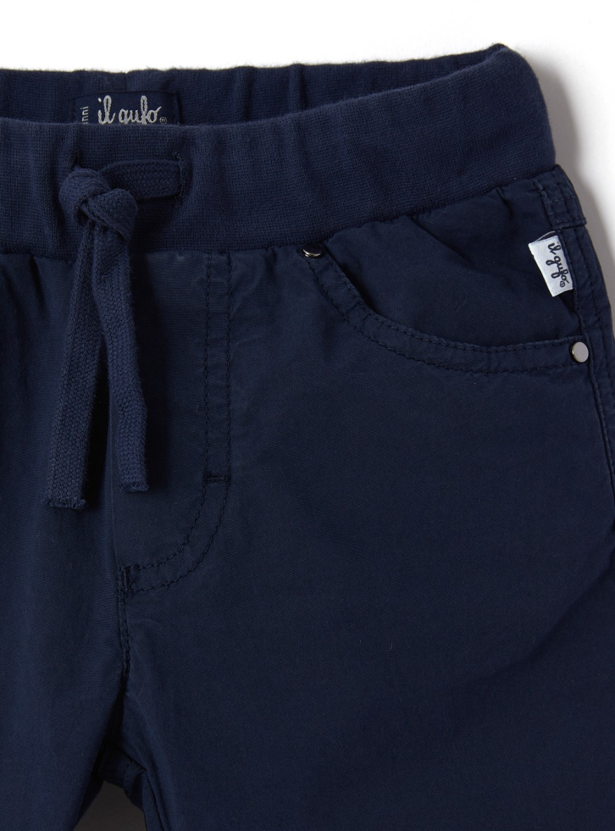 Poplin bermuda shorts - Blue | Il Gufo