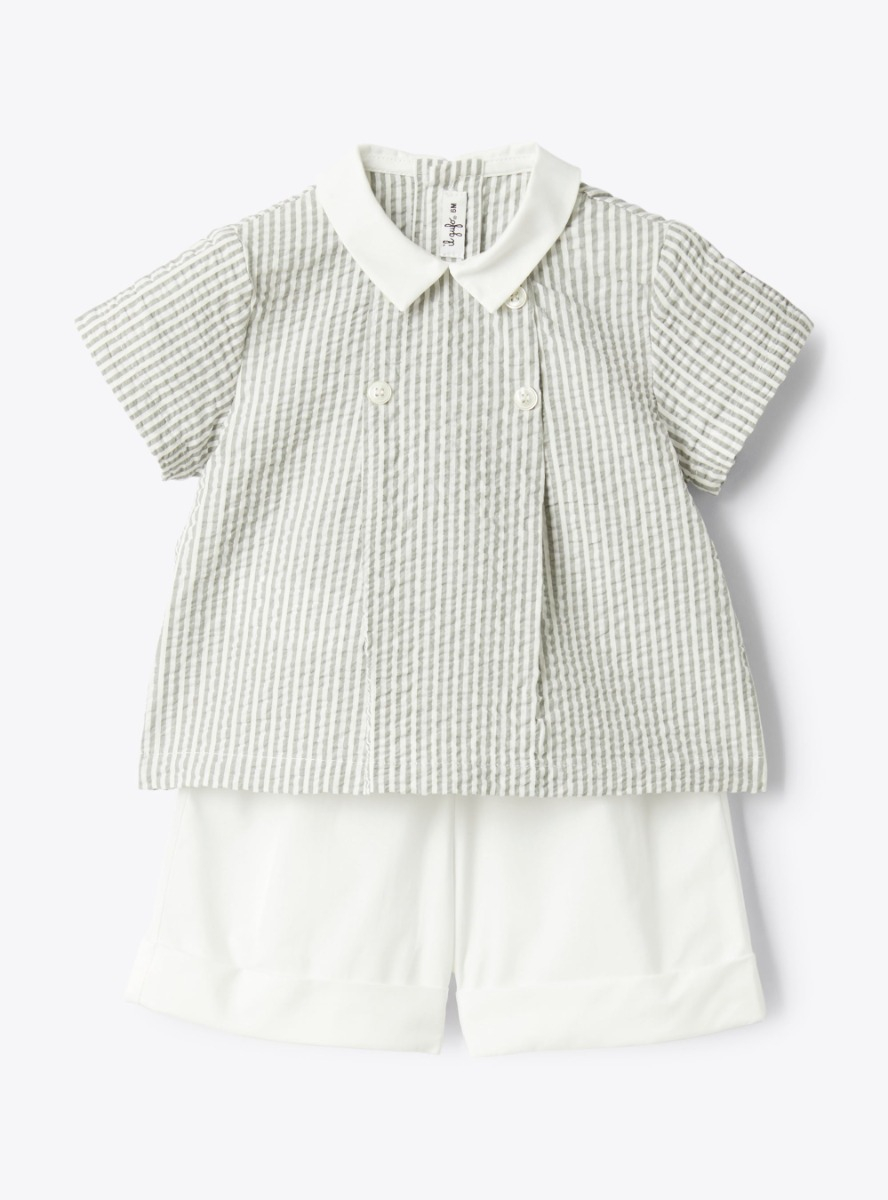 Seersucker and cotton set - Two-piece sets - Il Gufo