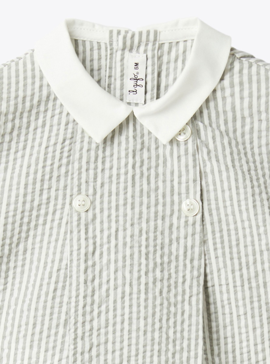 Seersucker and cotton set - Grey | Il Gufo