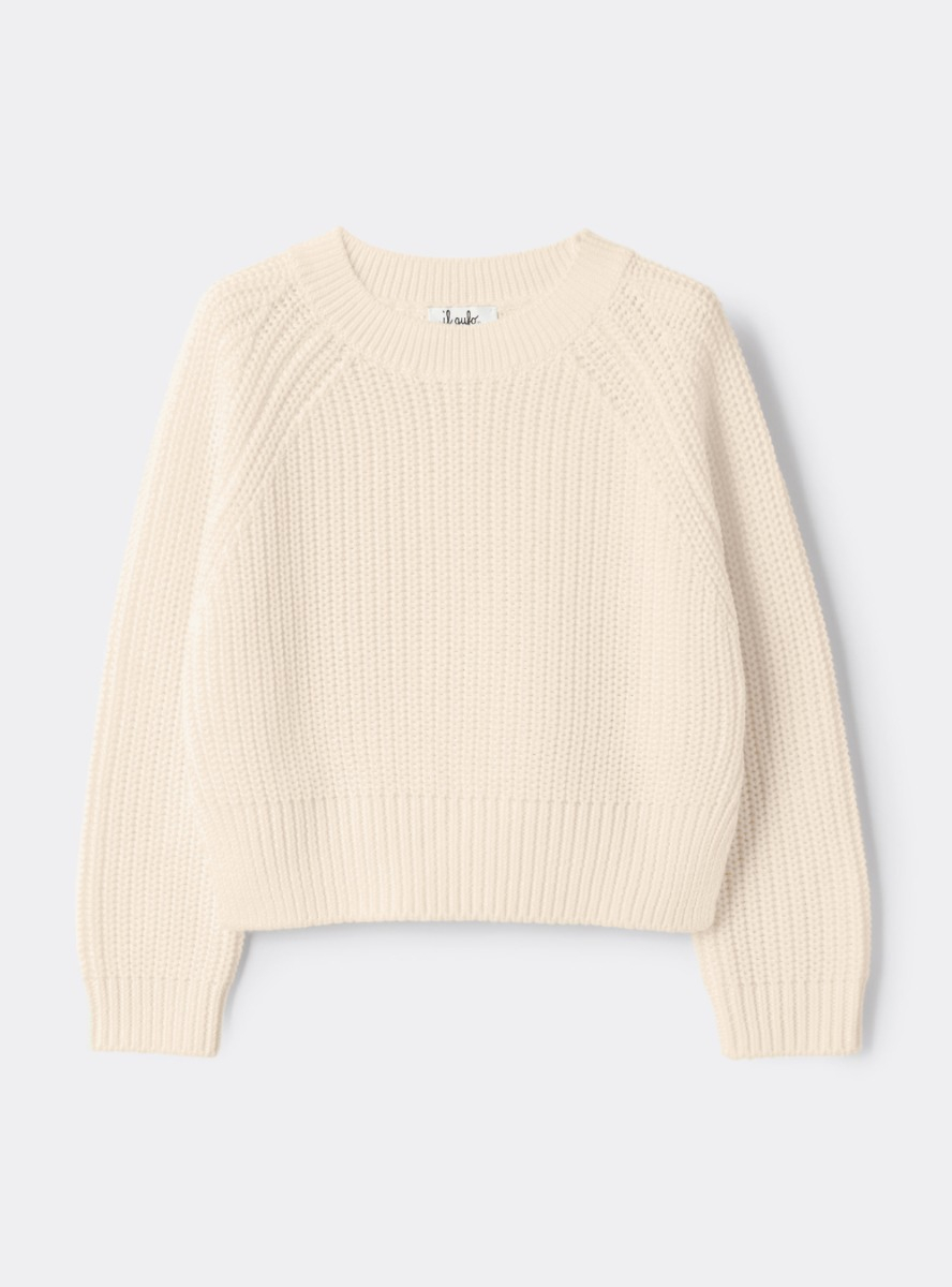 Organic cotton sweater - Beige | Il Gufo