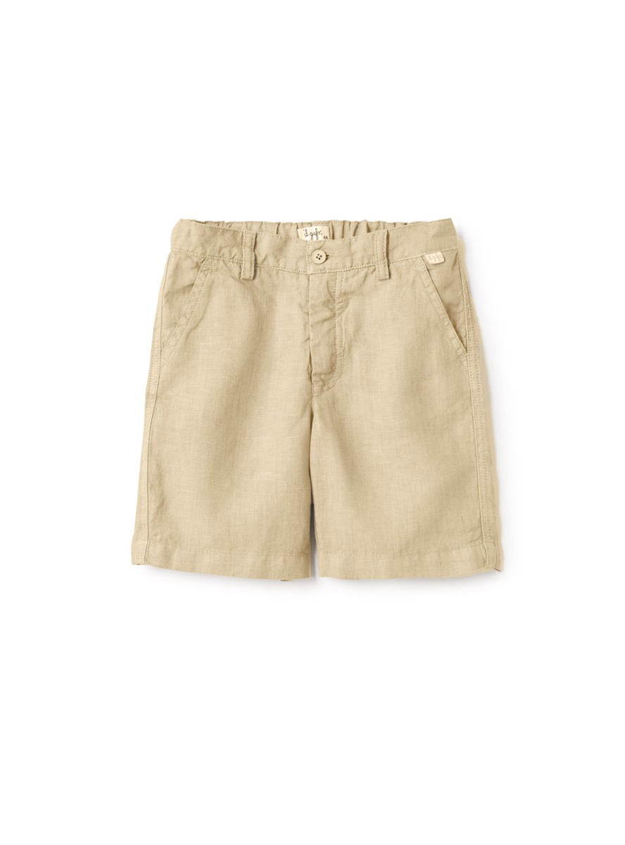 Linen bermuda shorts - Beige | Il Gufo