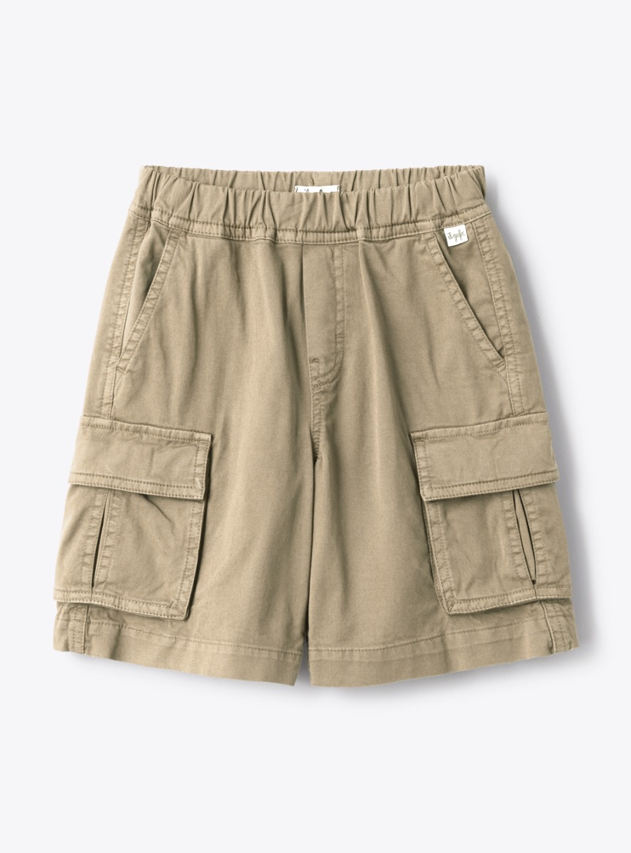 Cargo bermuda shorts in gabardine - Trousers - Il Gufo
