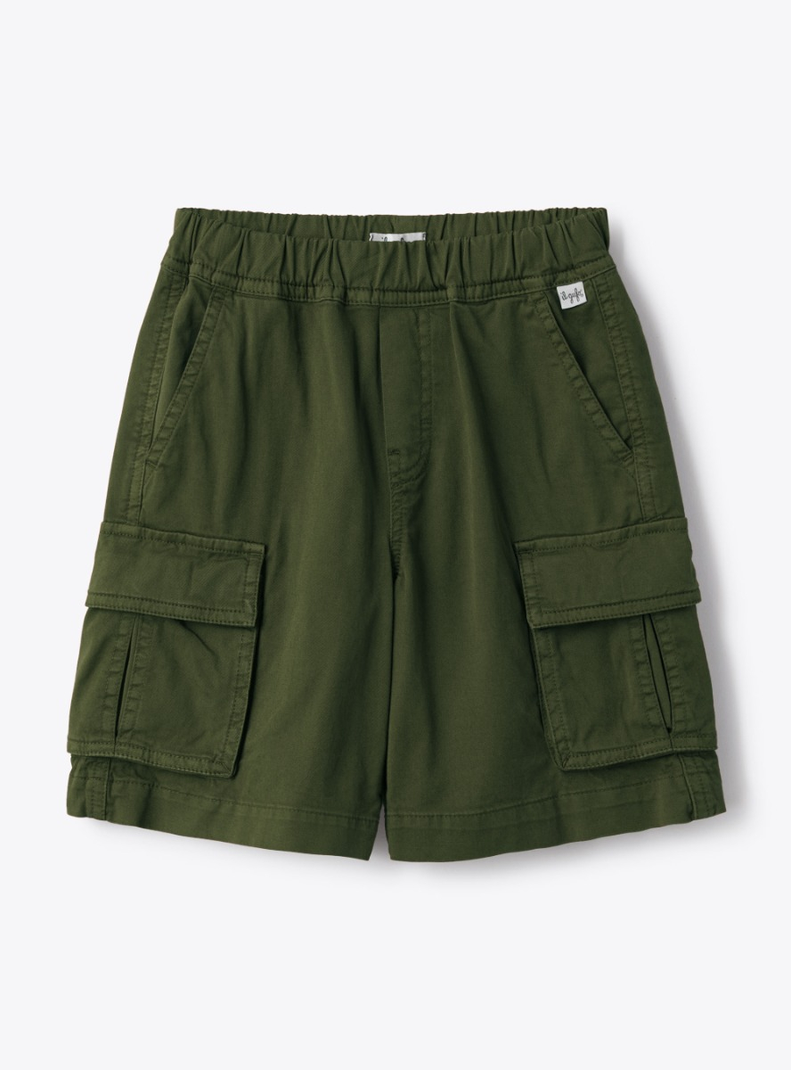 Cargo-Bermuda aus Gabardine - Hosen - Il Gufo