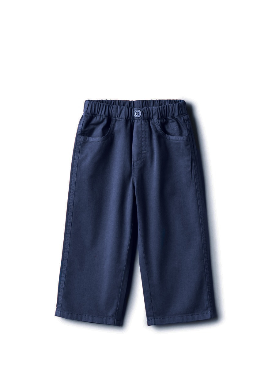 Pantalone in gabardine con elastico in vita - Pantaloni - Il Gufo