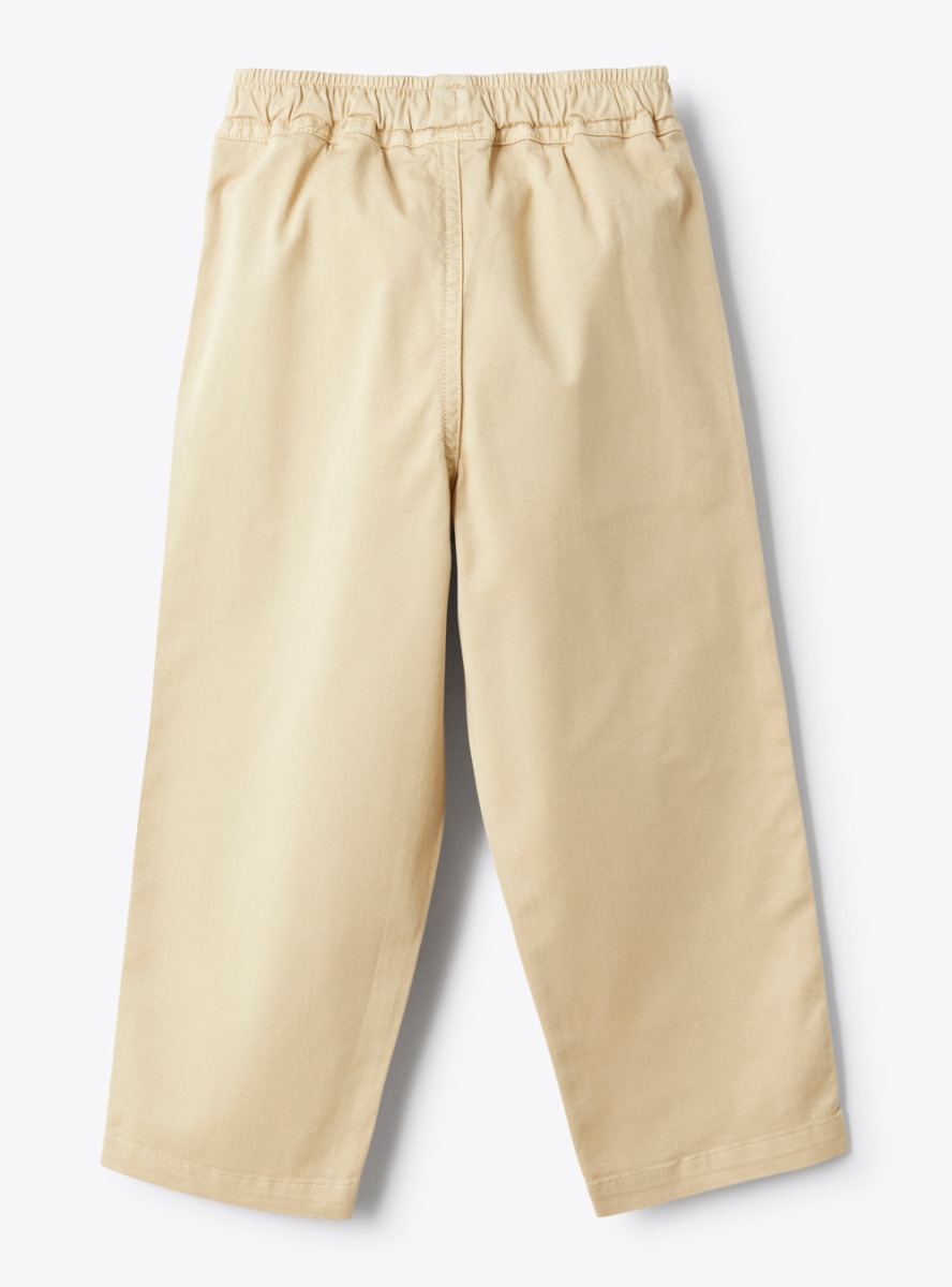 Carrot fit trousers in cotton gabardin - Beige | Il Gufo
