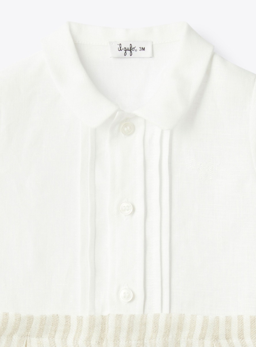 Linen romper - Brown | Il Gufo