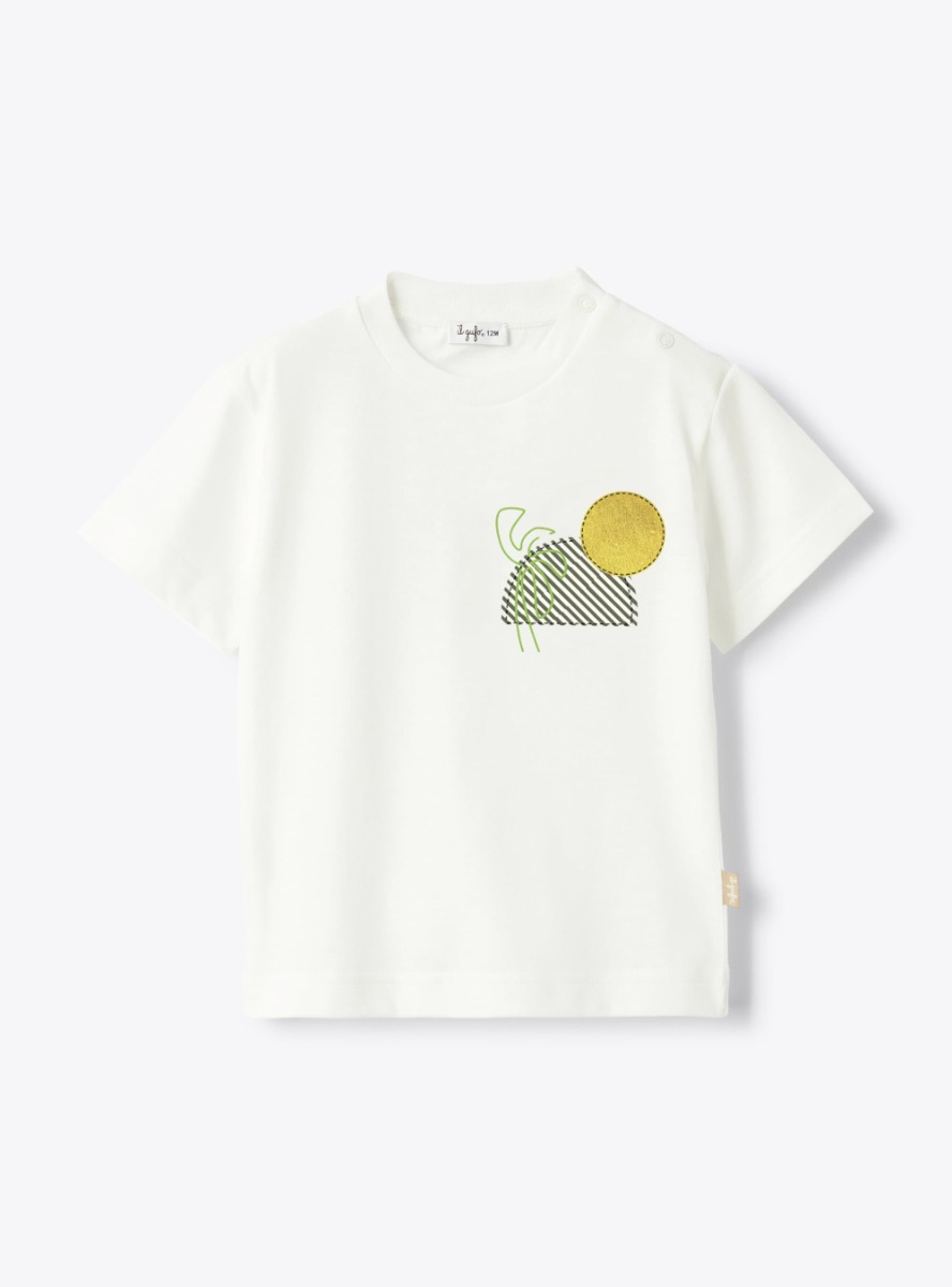 Jersey t-shirt with appliqué details - T-shirts - Il Gufo
