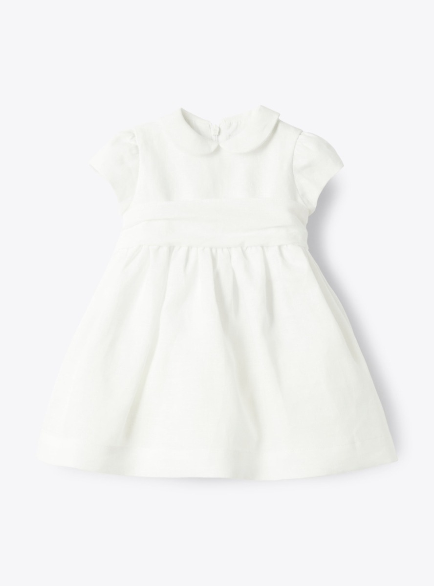 Linen dress with a waist belt - Dresses - Il Gufo