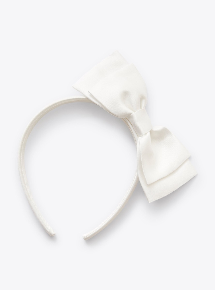 Headband with white maxi bow - Accessories - Il Gufo