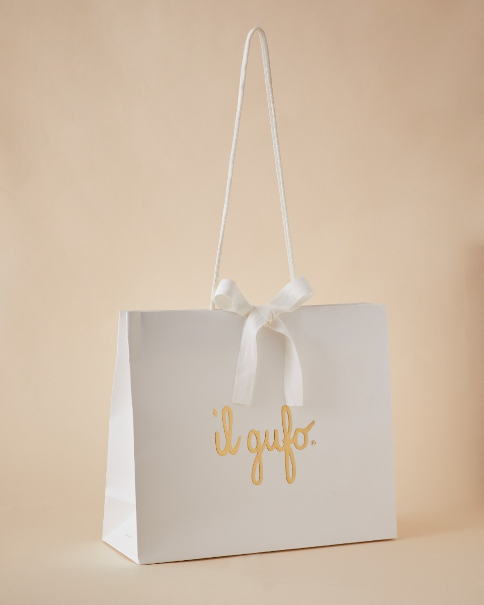 Elegant and Sustainable Shopping Bag - White | Il Gufo