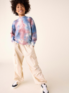 Tie-Dye-Baumwollpullover - Blau | Il Gufo