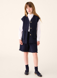 Shorts aus Tweed - Blau | Il Gufo