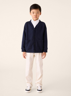 Baumwoll-Sweatcardigan - Blau | Il Gufo