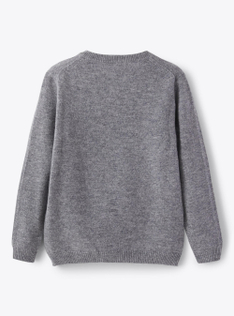 crew-neck sweater in grey cashmere - Grey | Il Gufo