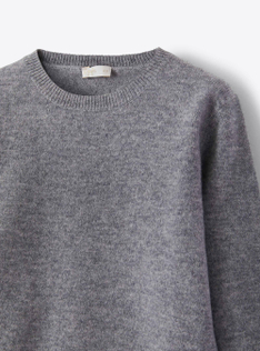 crew-neck sweater in grey cashmere - Grey | Il Gufo