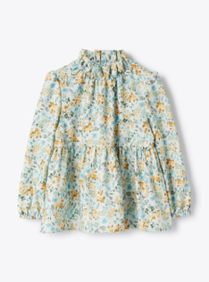 Camicia a fiori - Azzurro | Il Gufo