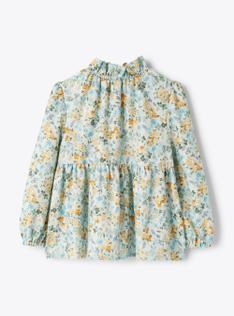 Camicia a fiori - Azzurro | Il Gufo