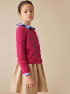 Camicia con collo volant - Blu | Il Gufo