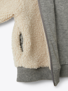 Fleece and curly fabric set - Brown | Il Gufo
