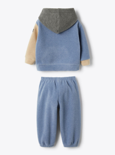 Color-block fleece set - Grey | Il Gufo