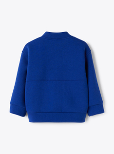 Fleece bomber jacket - Blue | Il Gufo