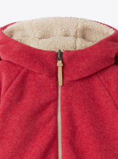 Giacca reversibile in pile - Rosso | Il Gufo