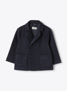 Sweat blazer with pinstripe pattern - Blue | Il Gufo