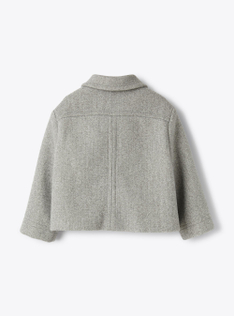 Giacca boxy in tecno panno - Grigio | Il Gufo