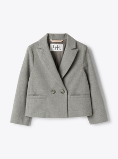 Blazer à double boutonnage en techno laine - Gris | Il Gufo